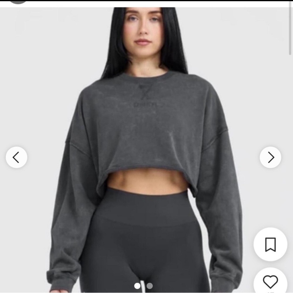 NWT Oner active raw lounge crop coal medium